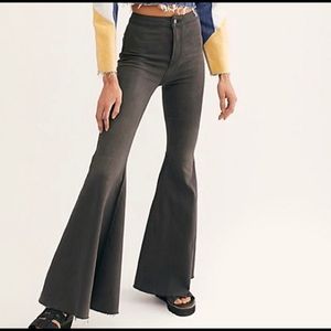 Free people float on flare black jeans